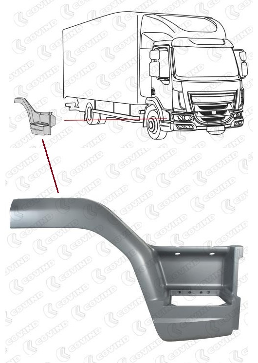 Schod kabiny P DAF LF45 Euro 6 od 05.2013