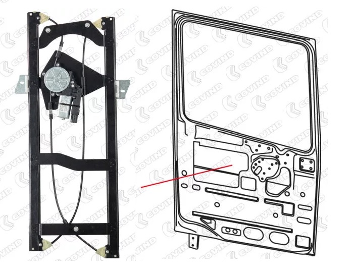Mechanismus zvedání okna s motorkem 24V L DAF XF106 Euro 6