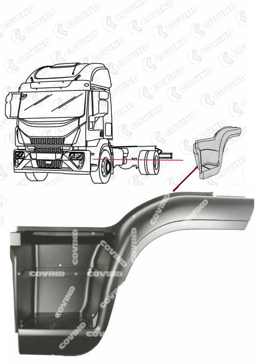 Schod kabiny L IVECO E.Cargo 225 od 2015, E.cargo 135 od 2008
