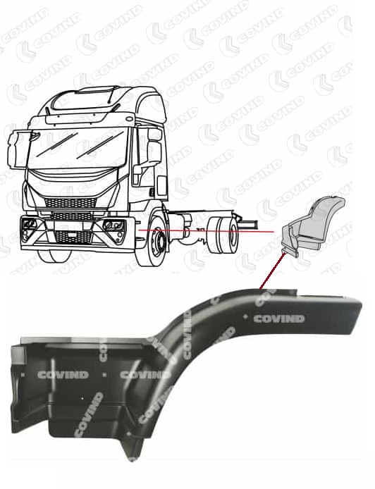 Schod kabiny horní L IVECO E.Cargo 135 od 2008/ E.Cargo 225 od 2015