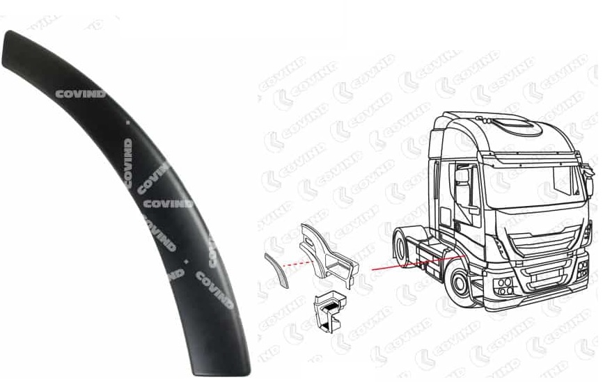 Lišta krycí schodu kabiny P IVECO AS Stralis 2007 / AS Stralis 2013 Hi-Way
