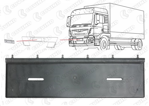 Kryt rámu pod SPZ MAN TGL Euro 6