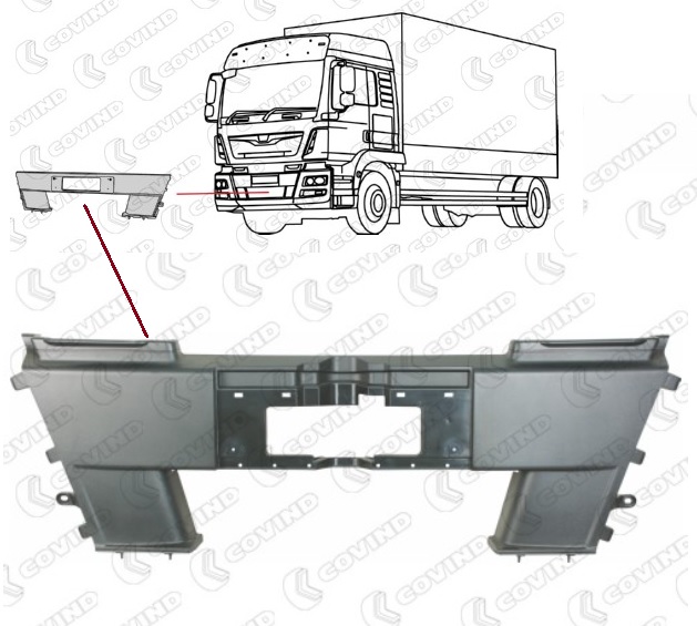 Nárazník přední - střední díl MAN TGL od 04.2005, TGM od 10.2005