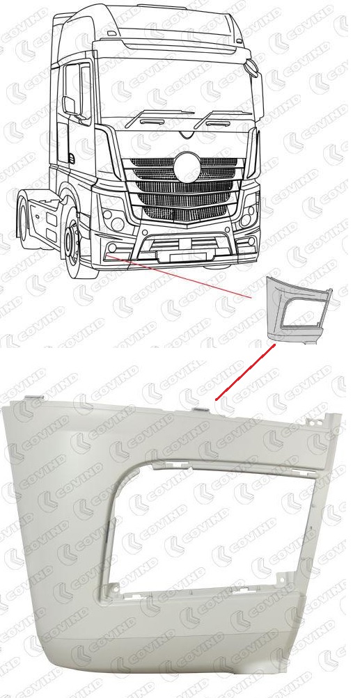 Roh nárazníku P MERCEDES Actros MP4, Antos 963