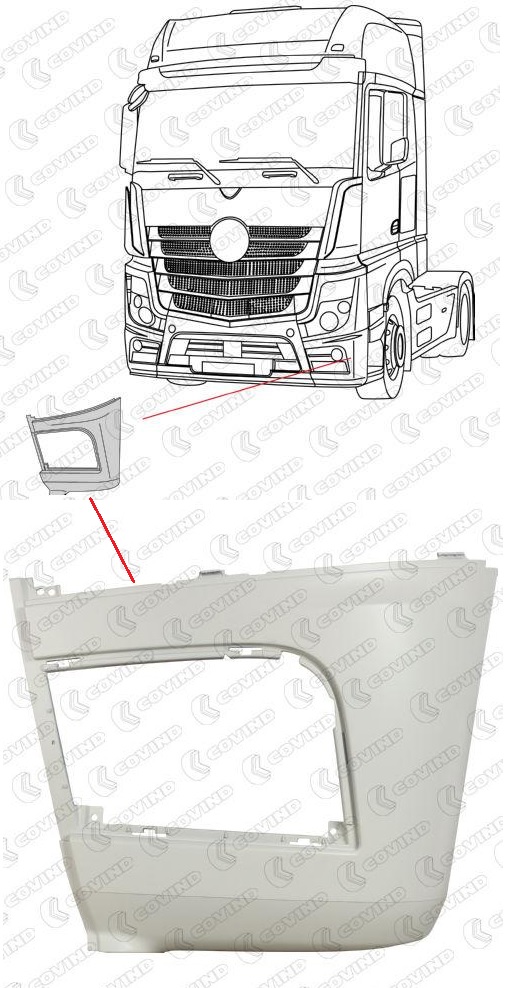 Roh nárazníku L MERCEDES Actros MP4, Antos 963