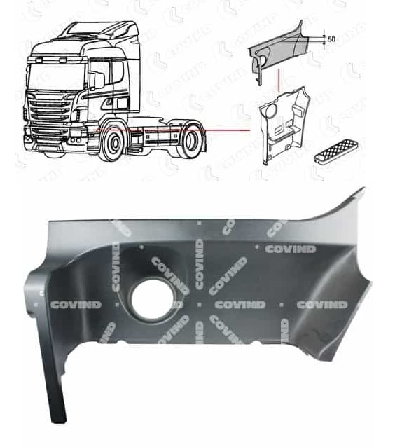 Kryt schodu kabiny L SCANIA P,G,R,T, od 01.2003