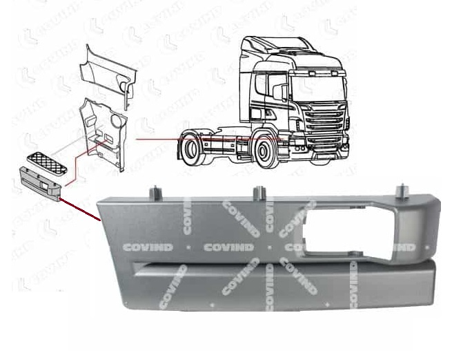 Kryt schodu kabiny P SCANIA R CG-CR/ CP od 2010