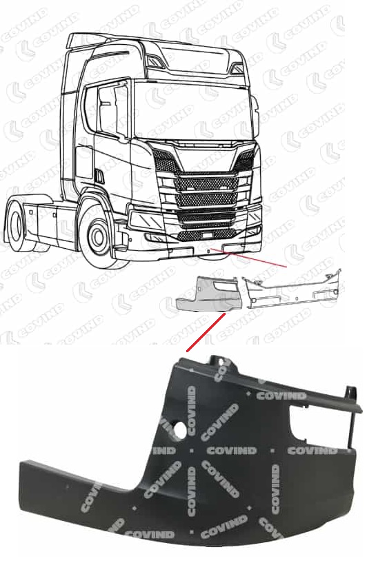 Roh nárazníku P SCANIA R500/S580 Euro 6 od 2017