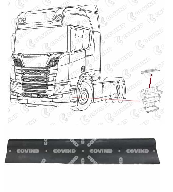 Kryt schodu kabiny L/P SCNIA L,P,G,R,S, Euro 6 od 08.2016