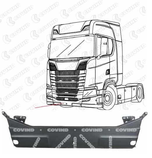 Nárazník přední - střední díl 425mm SCANIA S730 Euro 6 od 2017