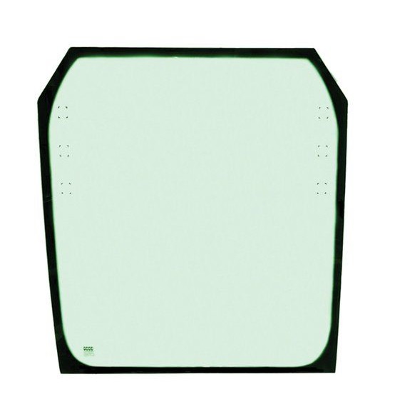 Sklo čelní 680/855x1035mm zelené se sítotiskem JCB 