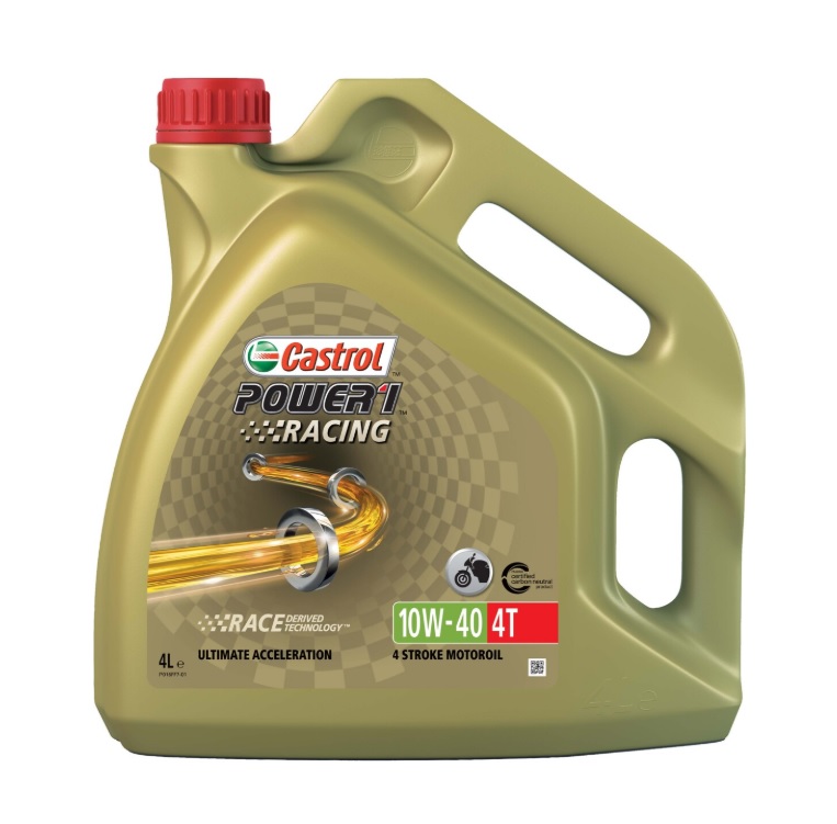 Olej motorový CASTROL Power Racing 4T 10W-40, 4 l motocyklový