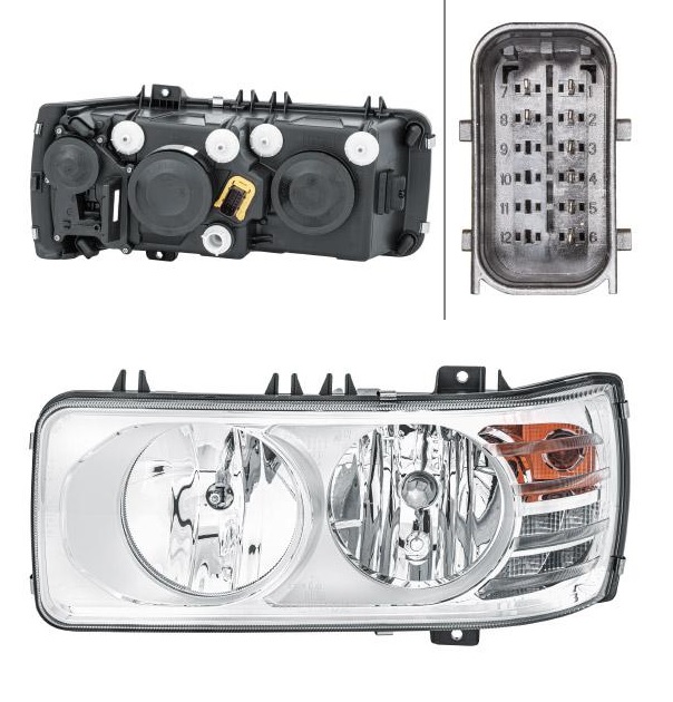 Světlomet hlavní 24V (P21W, H7/H1) s LED denním svícením L DAF LF Euro 6 od 05.2013