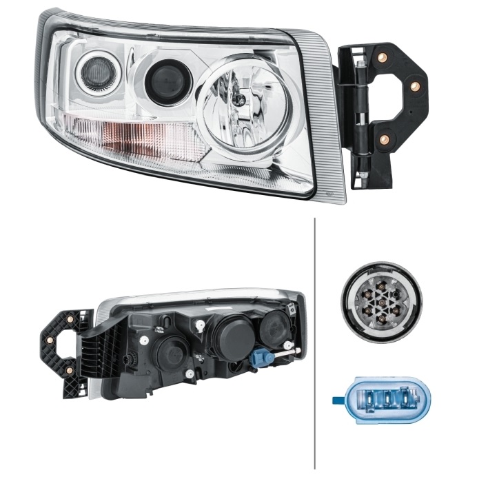 Světlomet hlavní s motorkem 24V H1/H7/ W5W/ PY21W P RVI Premium II TR/PR/ DXi7