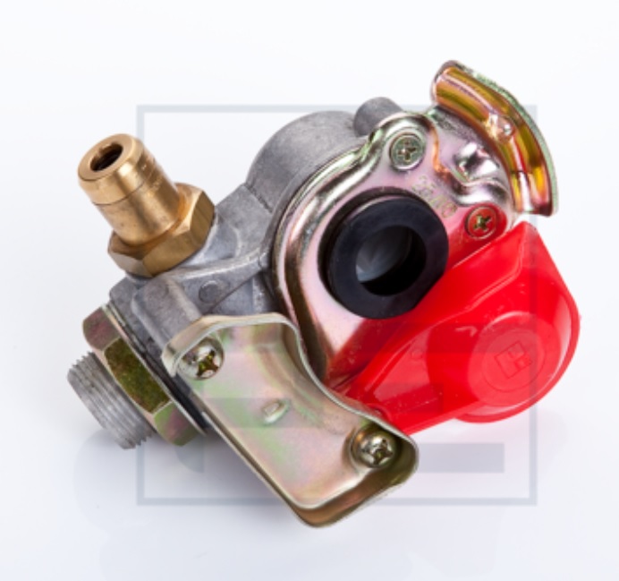 Hlavice spojovací M24x1,5 EURO červená s filtrem a přípojkou 8mm