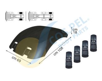 Blatník horní s gumovými držáky L/P ZN DAF CF85, XF105 od 10.2005, XF/CF Euro 6 od 10.2012