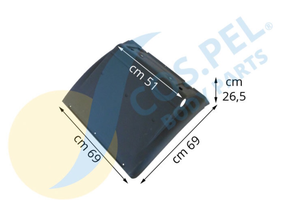 Blatník zadní L/P - přední díl 690x690mm MAN TGA od 04.2007, TGS/TGX od 09.2007