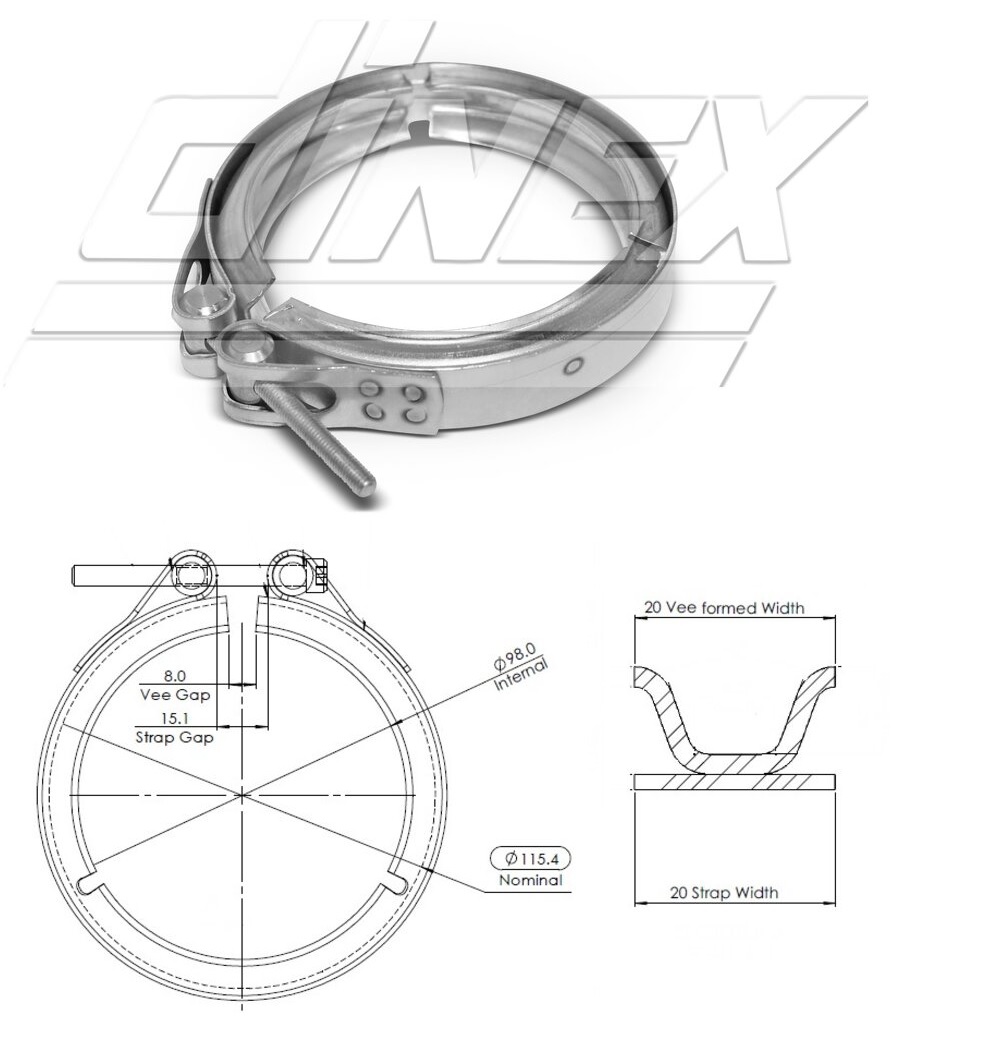 Objímka trubky výfuku pr.98/115,4mm DAF Euro 6