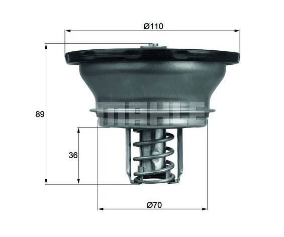 Termostat 82°C s těsněním VOLVO FH16 II, FMX II,RVI Premium, Magnum DXi, Kerax DXi, C/K/T/