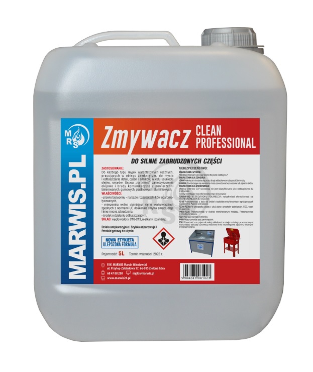 Přípravek na ruční mytí silně zněčištěných dílů CLEAN PROFESSIONAL, 5 l
