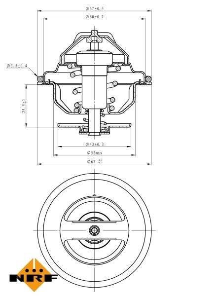 Termostat 83°C MAN F2000, L2000, M90, F90, G90, M90,TGA,TGL,TGM D0824/0826/0834/0836/2066/