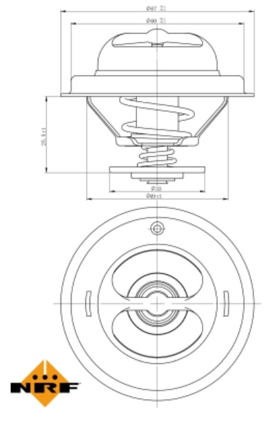 Termostat 79*C/ pr.67mm IVECO E.Cargo I-III, E.Cargo V, Magirus 8040.05.200-F4GFE601A