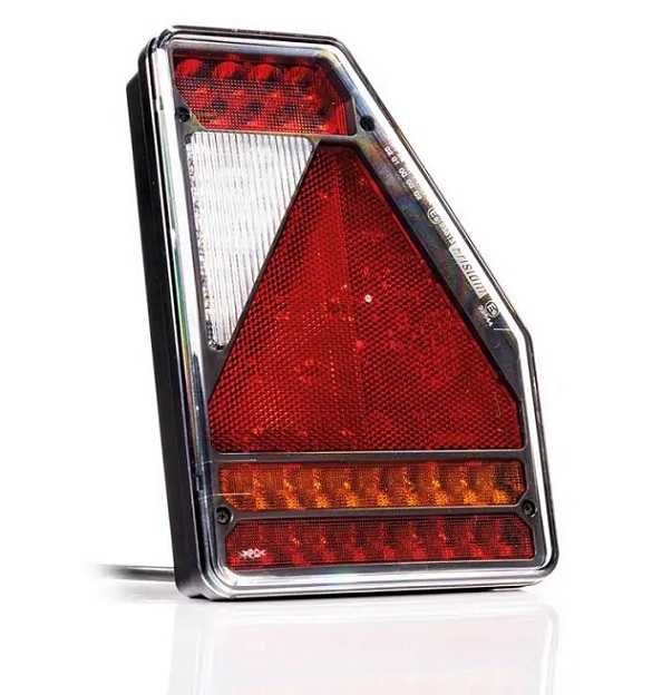 Svítilna zadní 6-dílná P 12V/24V LED, bez osvětlení SPZ s trojúhelníkem, kabel 1m