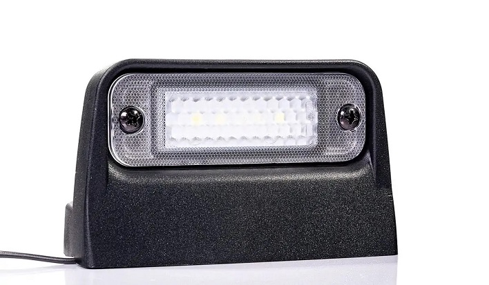 Osvětlení SPZ boční 12V/24V = 0,6W/1,2W 4xLED, černé, kabel 0,25m