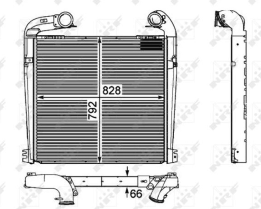 Chladič vzduchu 825x795x66 Intercooler SCANIA P,G,R,T 380/420/580/620 od 01.2003
