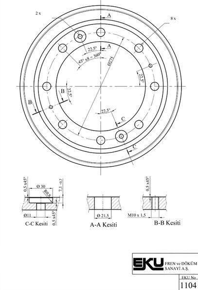 Buben brzdový 360x231 PN IVECO E.Cargo Tector