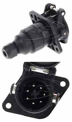 Zásuvka elektrická 24V/7pin ABS/EBS