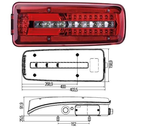 Svítilna zadní 24V FULL LED P MAN TGL,TGM,TGX od 01.2004