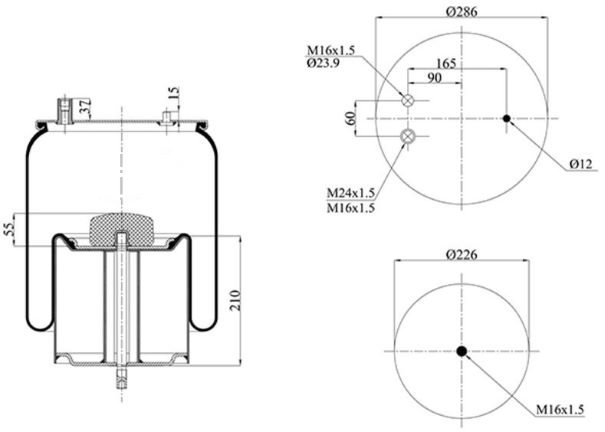 Vlnovec pérování kompletní - železný zvon RVI Magnum, Premium