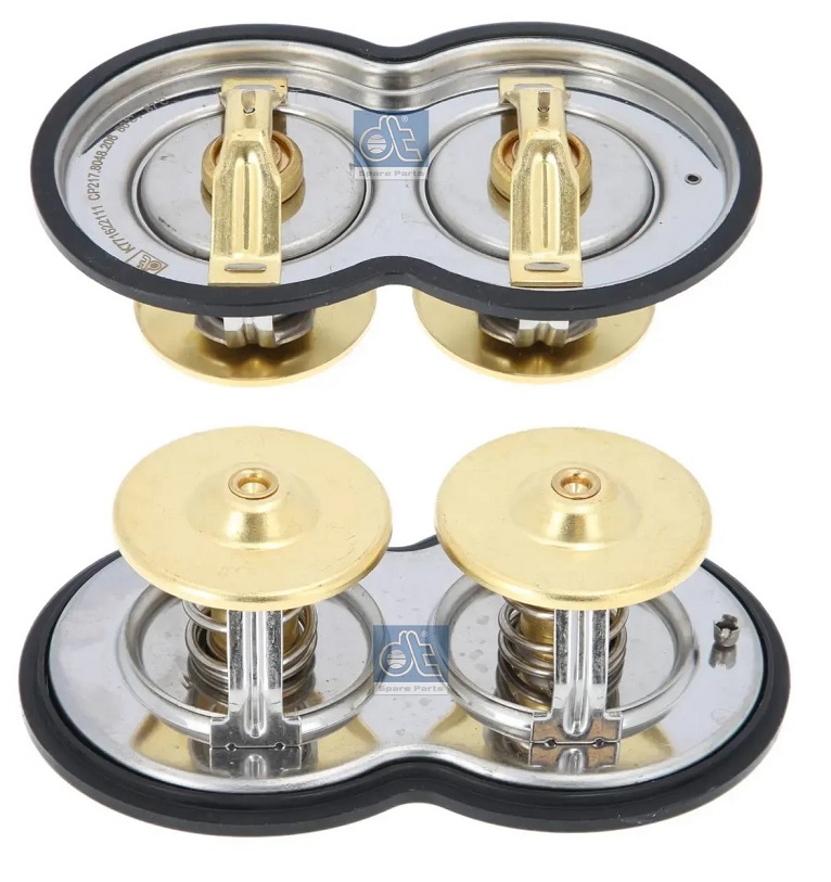 Termostat 87°/80°C dvojitý s těsněním SCANIA P,G,R,T/ 94,114,124,144,164