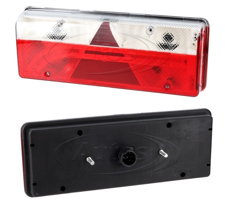 Svítilna zadní P EUROPOINT III s trojúhelníkem, zásuvka 4x2 pin ASS2