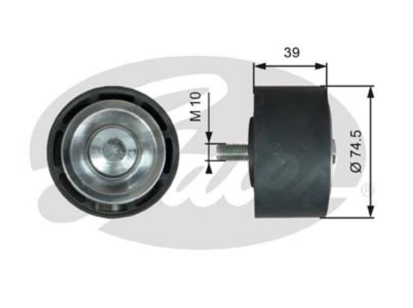Kladka napínače řemene pr.74,5x39/M10  SCANIA P,G,R,T XPI 440 DC13