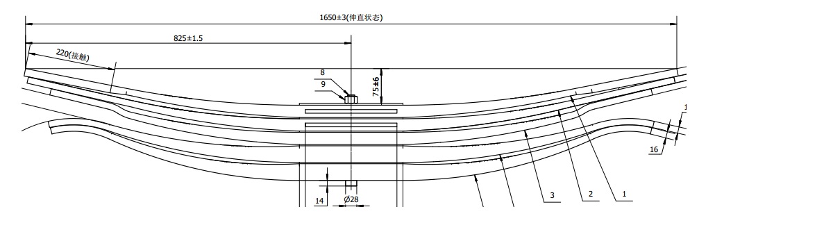 Pero listové 825/825 5 listů ZN MAN TGA,TGS,TGX od 04.2000
