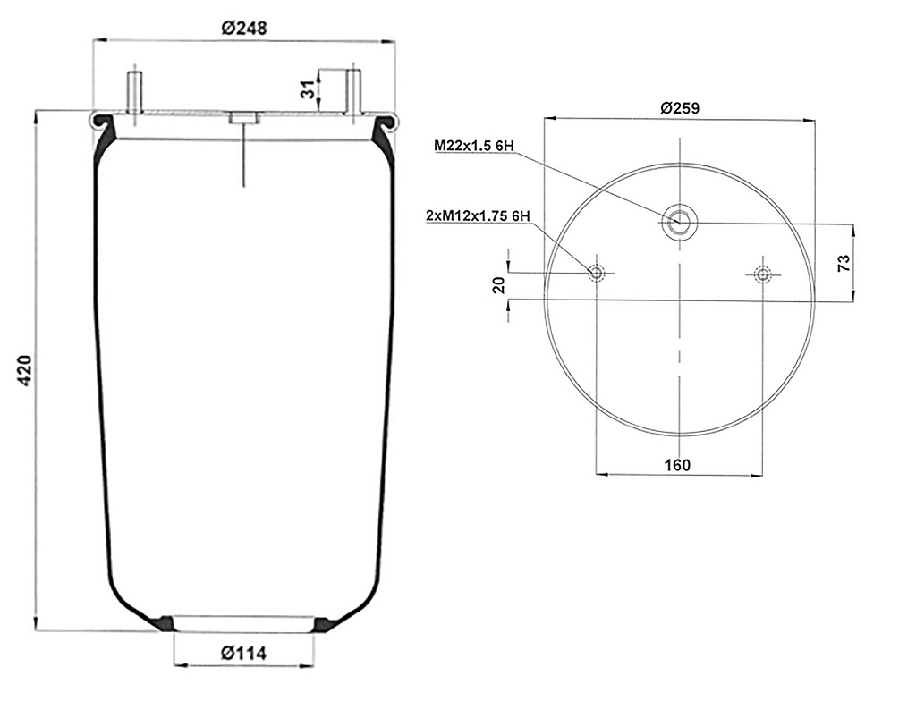 Vlnovec pérování bez zvonu GIGANT 3042, SAE, SMB