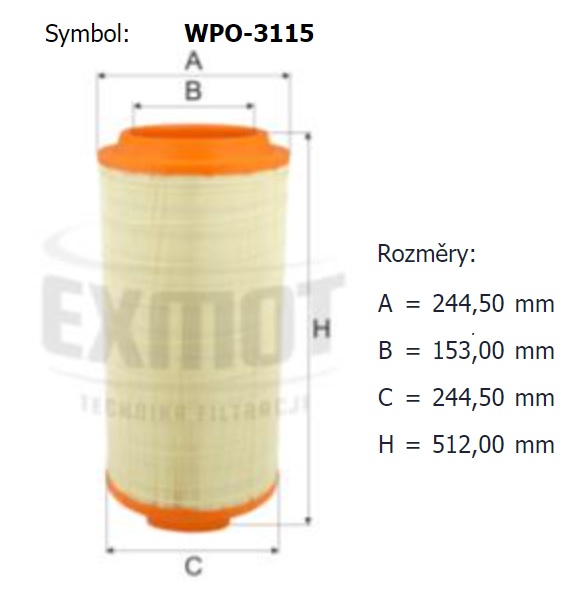Filtr vzduchu SCANIA New Generation G (G280-G500), R (R410-R730), S (S410-S730) 
