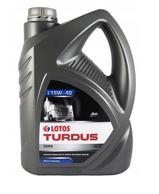Olej motorový LOTOS TURDUS SHPD SAE 15W-40, 5 l