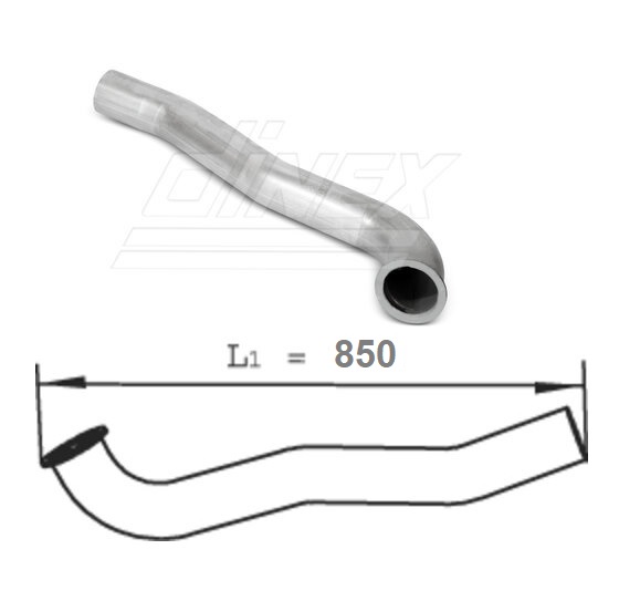 Trubka výfuku 850mm DAF LF45 Euro 3 od 01.2001