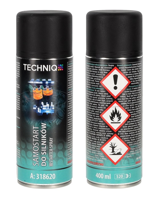 Sprej "studený start" pro všechny typy motorů TECHNIQ  do -54°C, 400ml