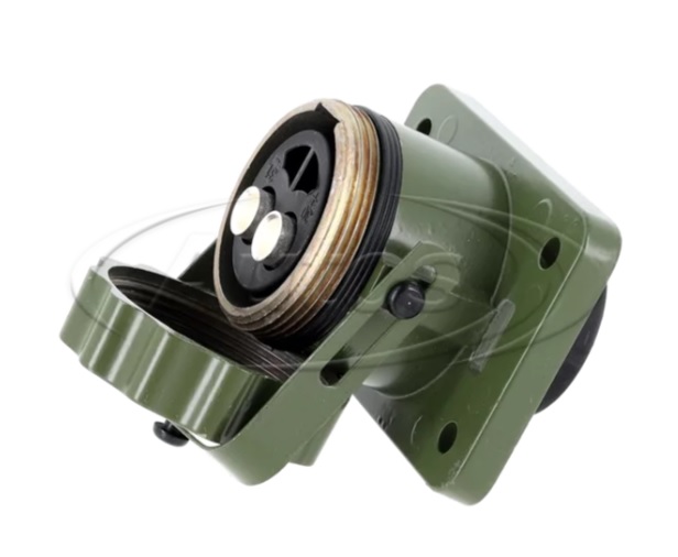 Zásuvka elektrická 24V/2pin NATO - železná, šroubovací krytka