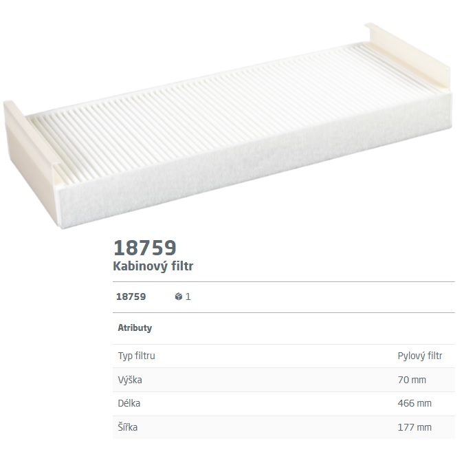Filtr vzduchu kabiny MAN TGA,TGL,TGM,TGS,TGX, NEOPLAN Lion's Coach,Lion's Regio,Lion's