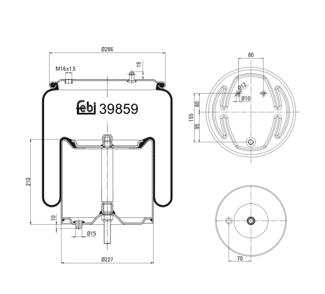 Vlnovec pérování kompletní - železný zvon ZN SCANIA P,G,R,T od 2004, F,K,N od 2004