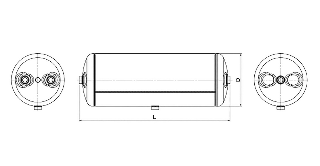 Vzduchojem 30 l / 730x246 12,5bar MAN M2000, E2000, EL, F90, F2000, L2000, ND, NG, NL, RH,