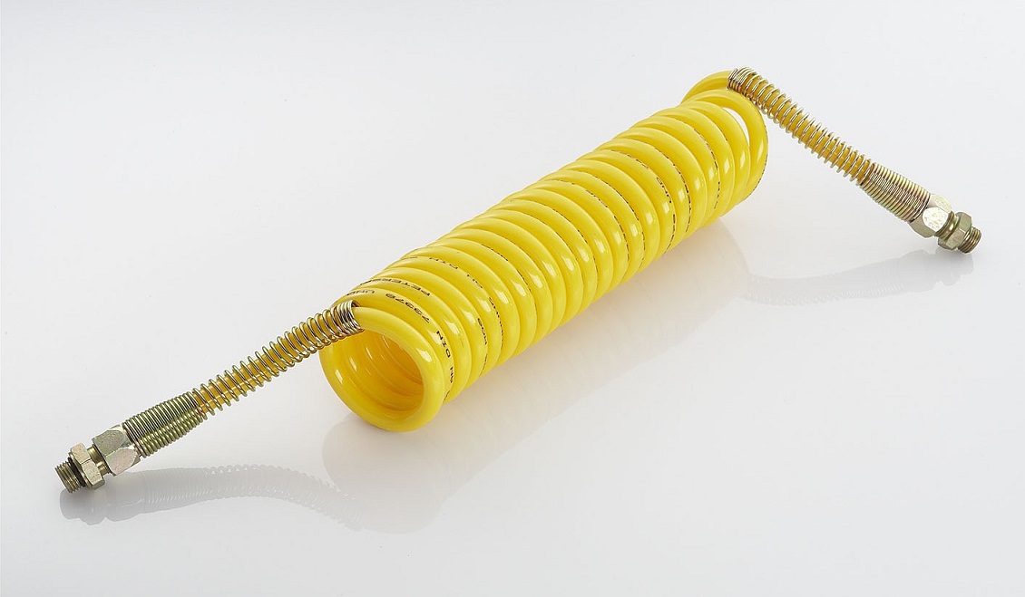 Hadice vzduchová spirálová M16x1,5/M16x1,5 5m žlutá