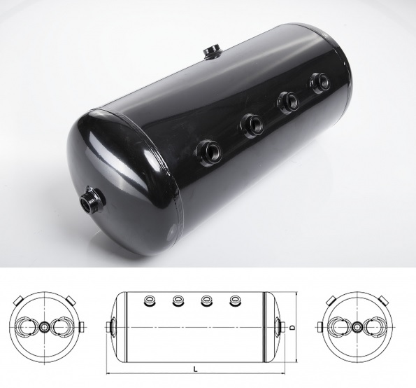 Vzduchojem 24 l / 625x246 8-vývodů DAF CF75 IV, CF85 IV, XF105