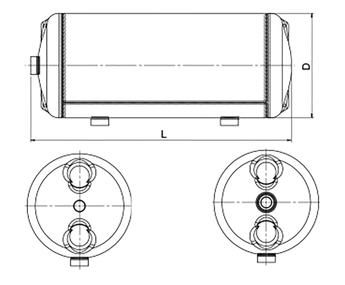Vzduchojem 30 l / 483x310 14,5 bar 3-vývody SCANIA P,G,R,T