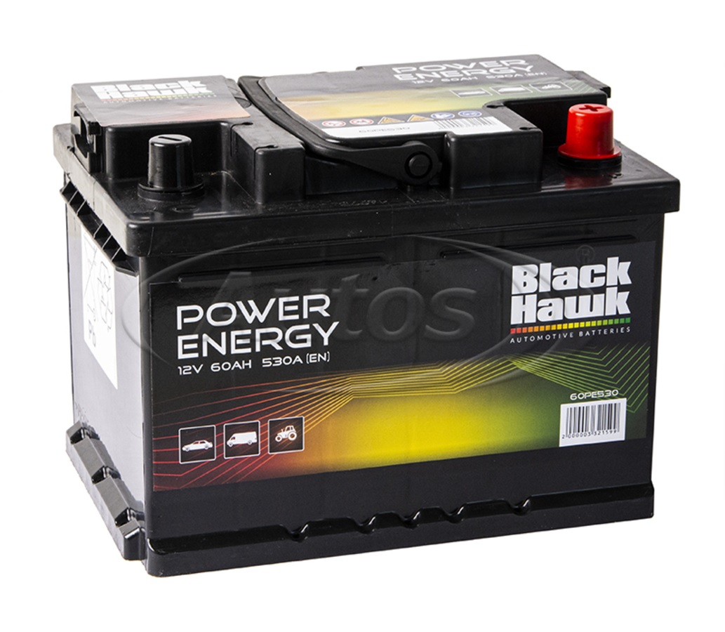 Autobaterie BLACK HAWK  60Ah/530A "Power Energy" /242x175x175/